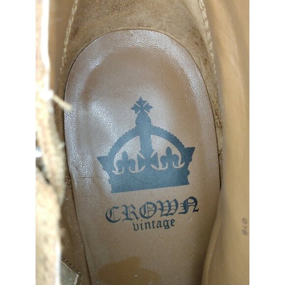 Crown Vintage Ivvy Women's Size 11 M Booties Ankle Brown Leather Side Zip Heels - Picture 9 of 10